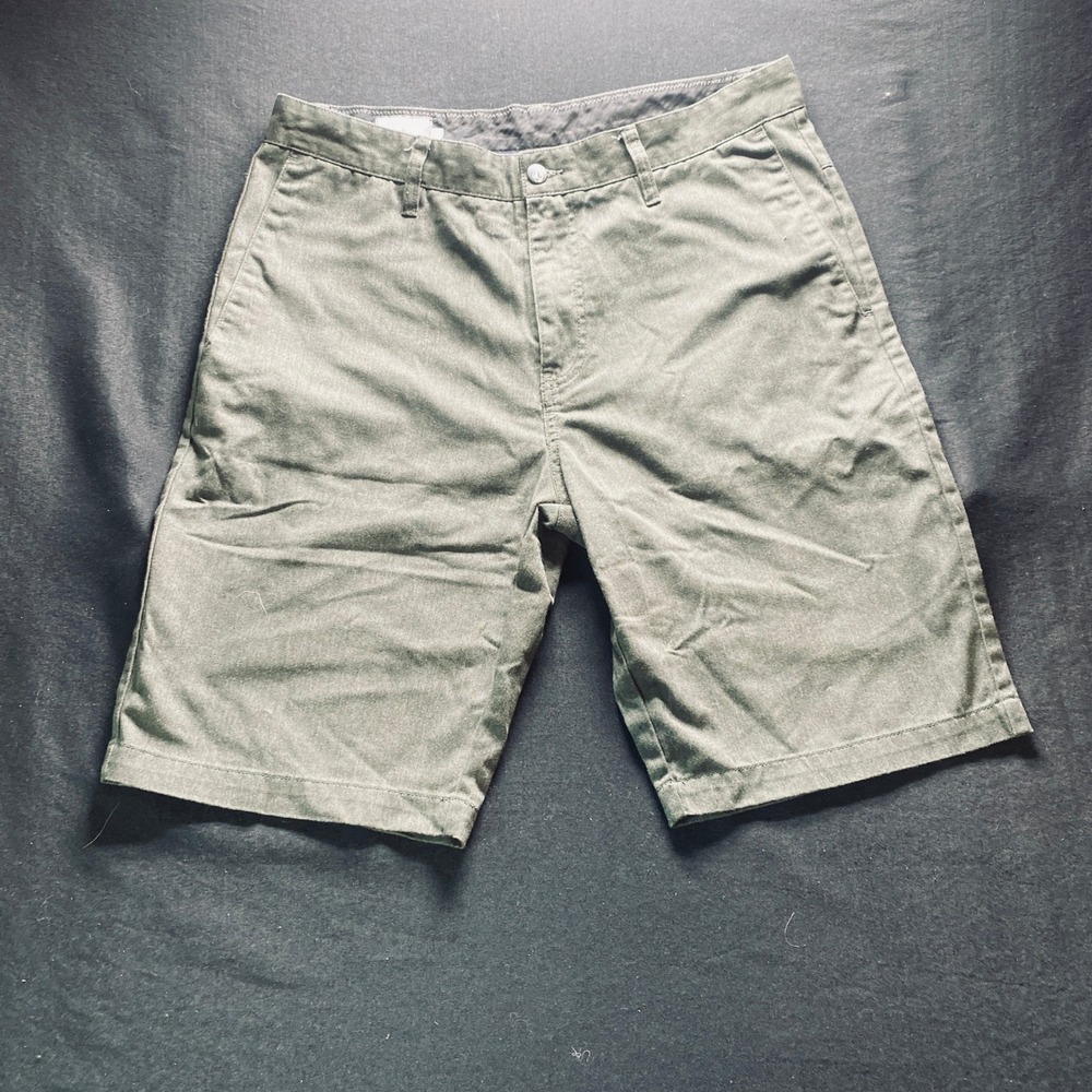 Volcom Corpo Class Mens Chino Shorts Size 34 Olive Green Gray Walkshorts